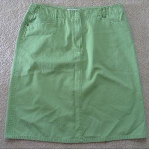 Talbots Plus Pastel Lime Green Cargo Skirt Size 14